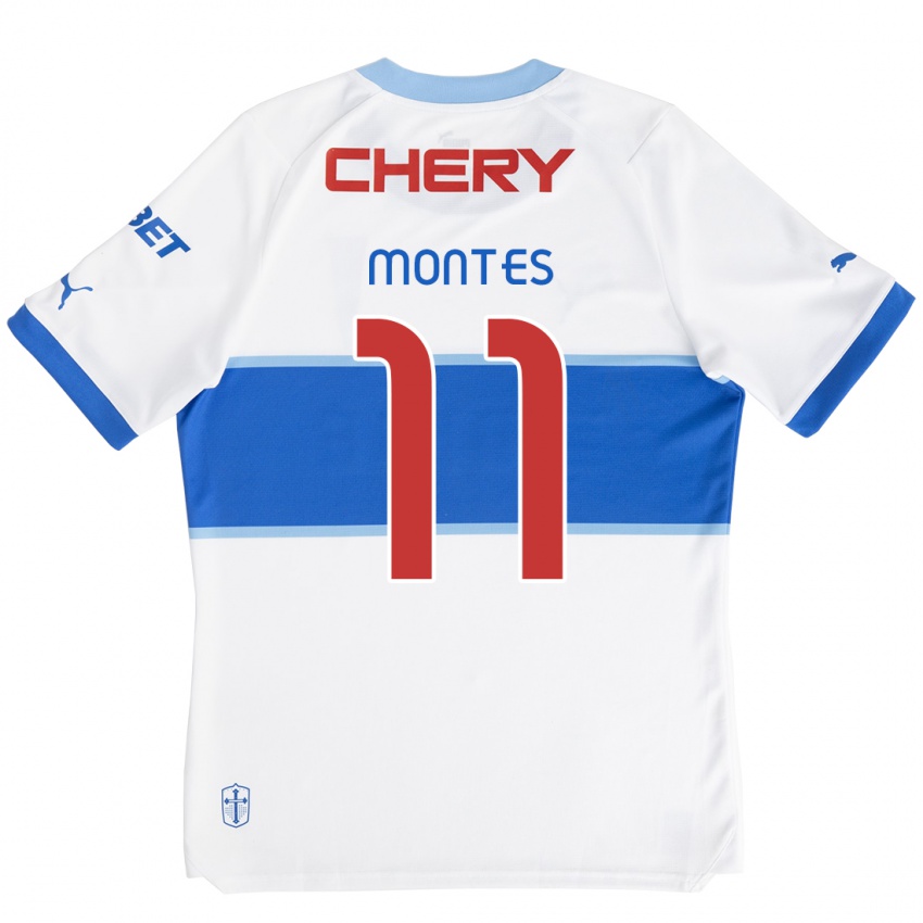 Hombre Camiseta Clemente Montes #11 Blanco Azul 1ª Equipación 2024/25 La Camisa México