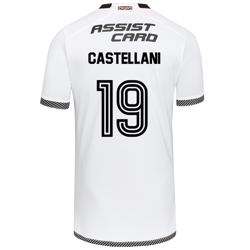 Hombre Camiseta Gonzalo Castellani #19 Blanco Negro 1ª Equipación 2024/25 La Camisa México