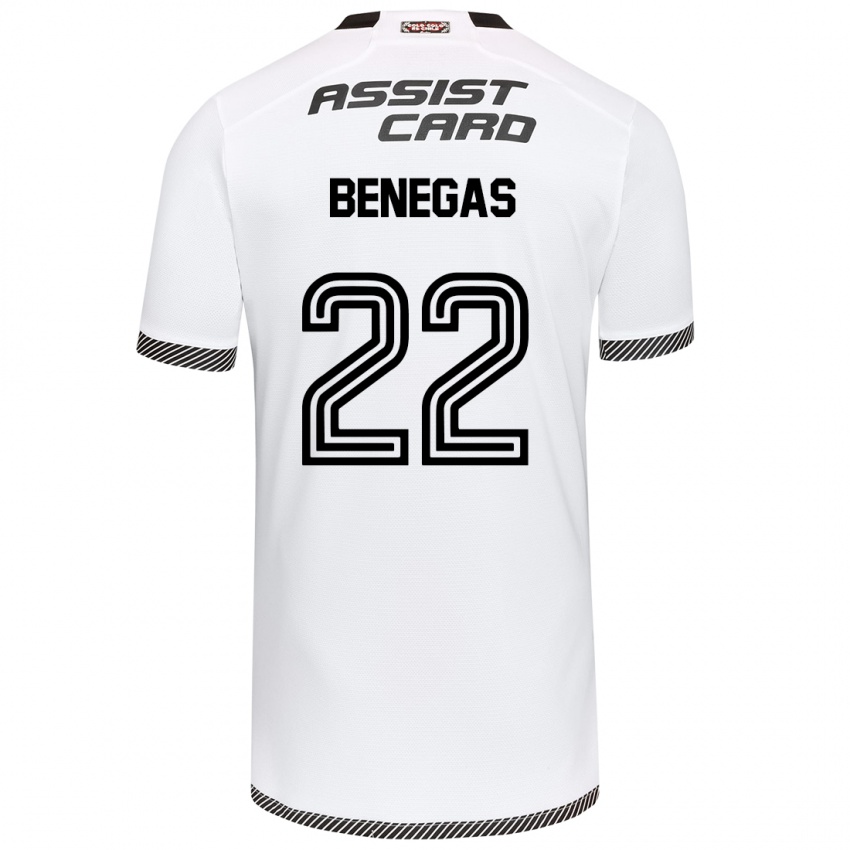 Hombre Camiseta Leandro Benegas #22 Blanco Negro 1ª Equipación 2024/25 La Camisa México