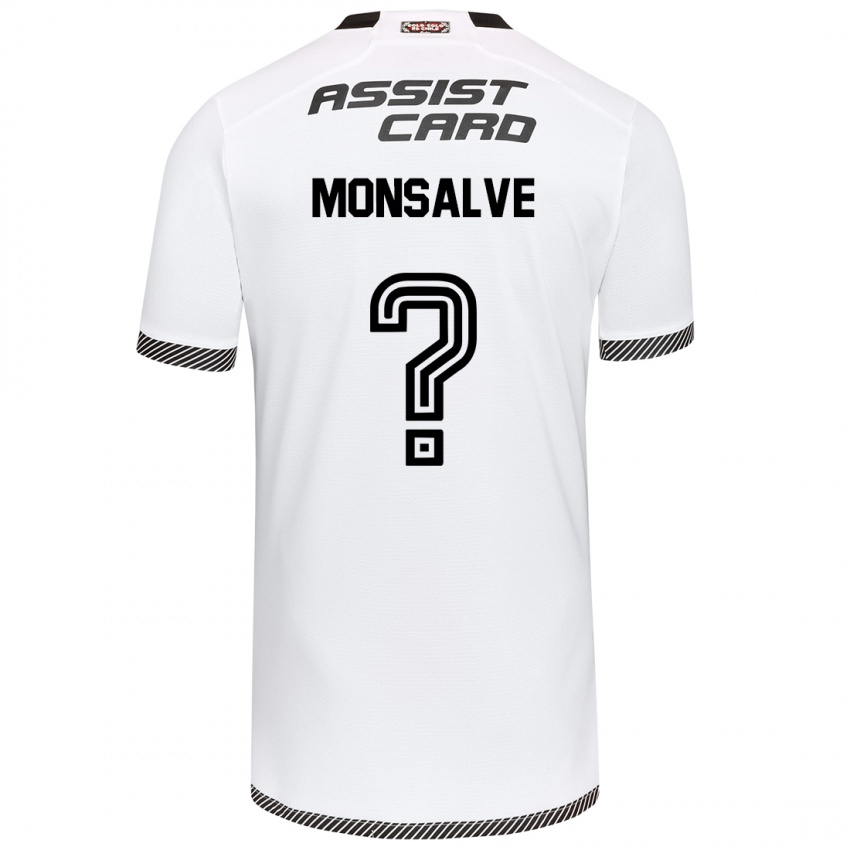 Hombre Camiseta Gaspar Monsalve #0 Blanco Negro 1ª Equipación 2024/25 La Camisa México