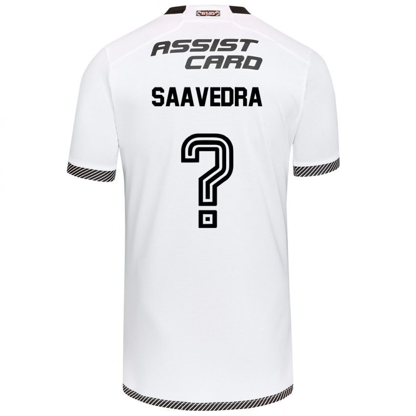 Hombre Camiseta Danilo Saavedra #0 Blanco Negro 1ª Equipación 2024/25 La Camisa México