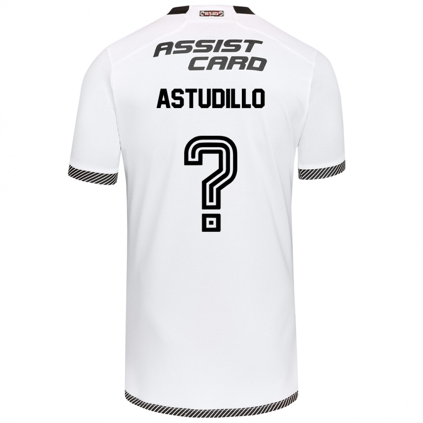 Hombre Camiseta Jerall Astudillo #0 Blanco Negro 1ª Equipación 2024/25 La Camisa México