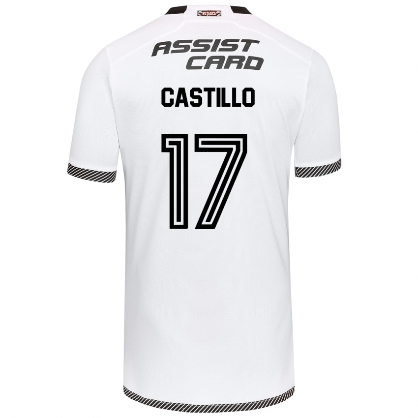 Hombre Camiseta Fabián Castillo #17 Blanco Negro 1ª Equipación 2024/25 La Camisa México