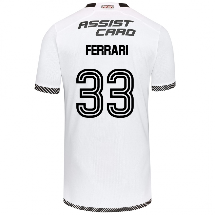 Hombre Camiseta Matías Ferrari #33 Blanco Negro 1ª Equipación 2024/25 La Camisa México