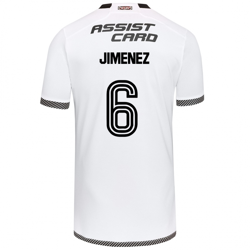 Hombre Camiseta Yastin Jiménez #6 Blanco Negro 1ª Equipación 2024/25 La Camisa México