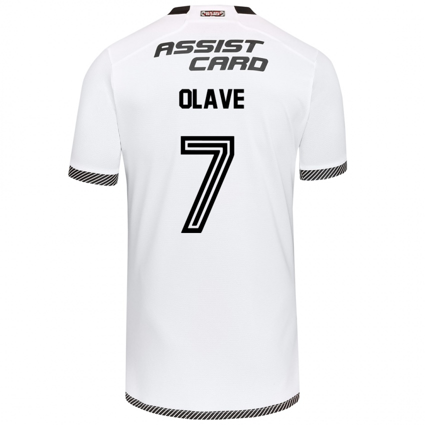 Hombre Camiseta Isidora Olave #7 Blanco Negro 1ª Equipación 2024/25 La Camisa México