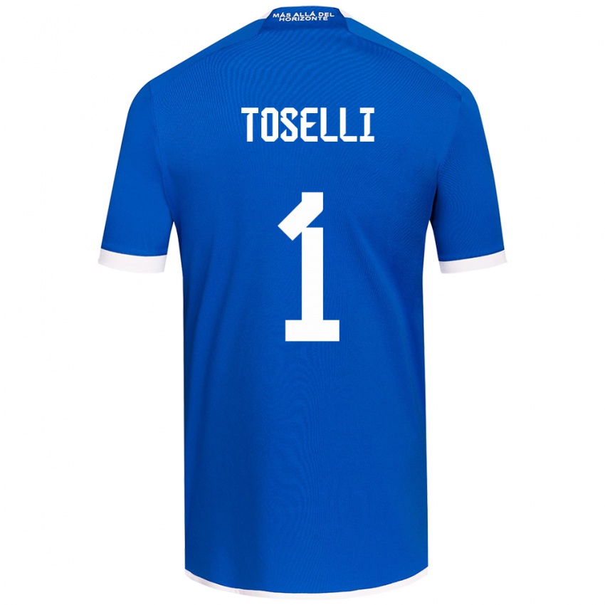 Hombre Camiseta Cristopher Toselli #1 Azul Blanco 1ª Equipación 2024/25 La Camisa México