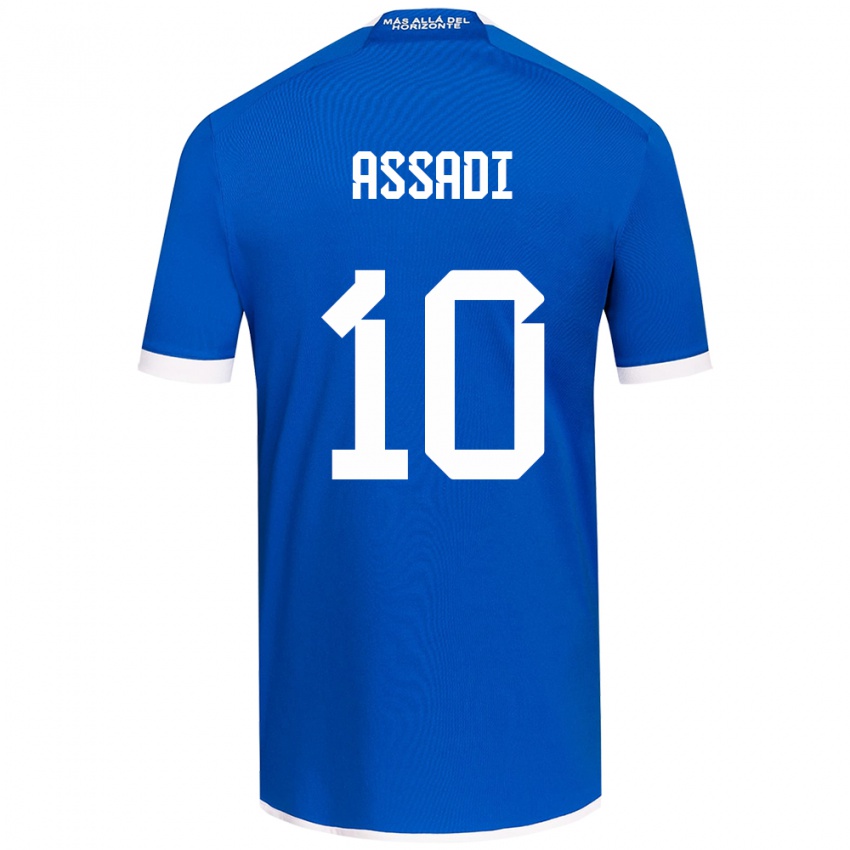 Hombre Camiseta Lucas Assadi #10 Azul Blanco 1ª Equipación 2024/25 La Camisa México