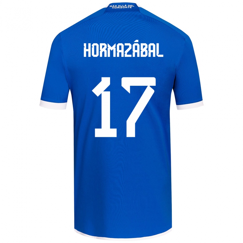 Hombre Camiseta Fabián Hormazábal #17 Azul Blanco 1ª Equipación 2024/25 La Camisa México