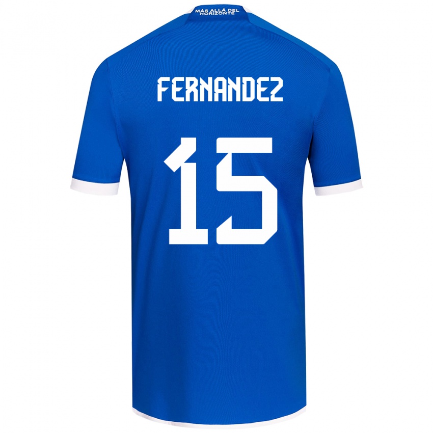 Hombre Camiseta Vicente Fernández #15 Azul Blanco 1ª Equipación 2024/25 La Camisa México