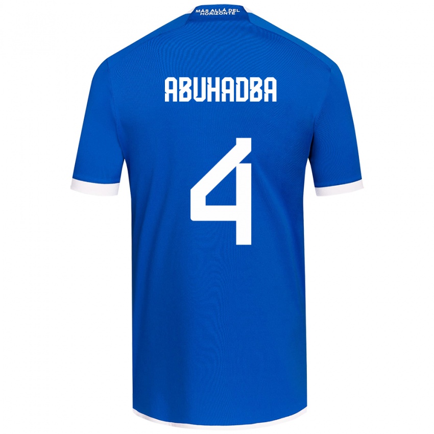 Hombre Camiseta Zacarías Abuhadba #4 Azul Blanco 1ª Equipación 2024/25 La Camisa México