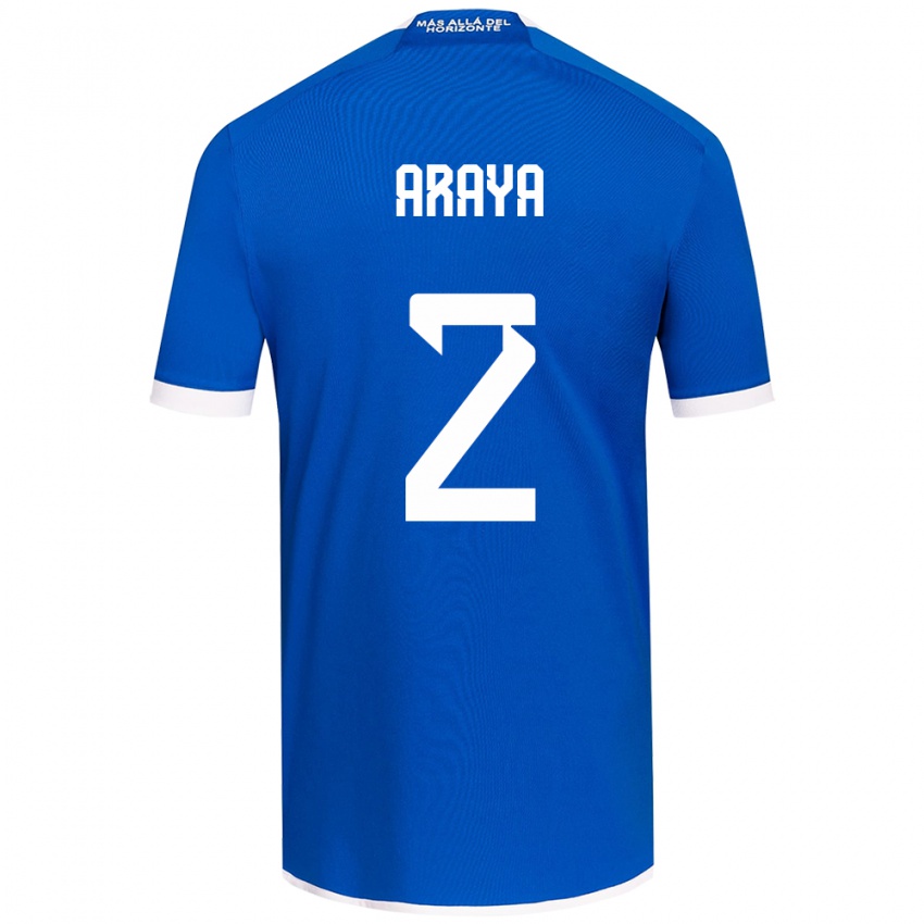 Hombre Camiseta Fernanda Araya #2 Azul Blanco 1ª Equipación 2024/25 La Camisa México