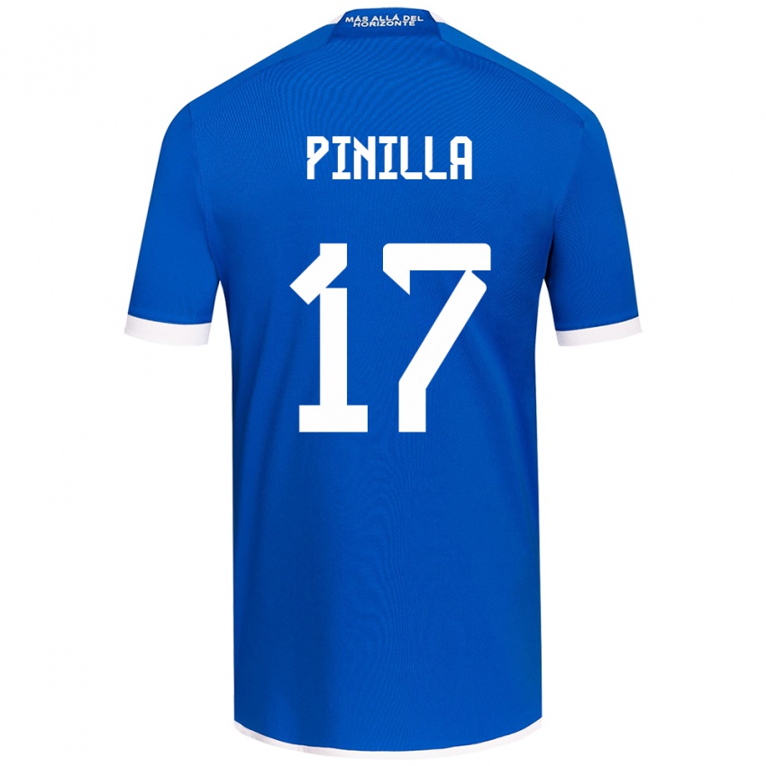 Hombre Camiseta Fernanda Pinilla #17 Azul Blanco 1ª Equipación 2024/25 La Camisa México