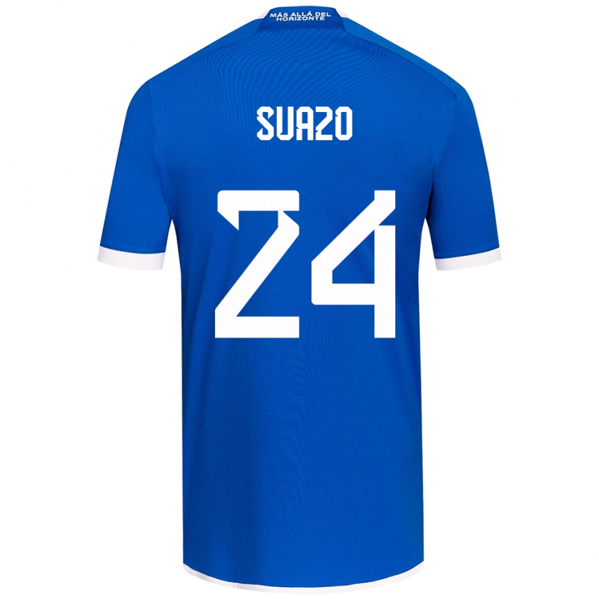 Hombre Camiseta Arantza Suazo #24 Azul Blanco 1ª Equipación 2024/25 La Camisa México