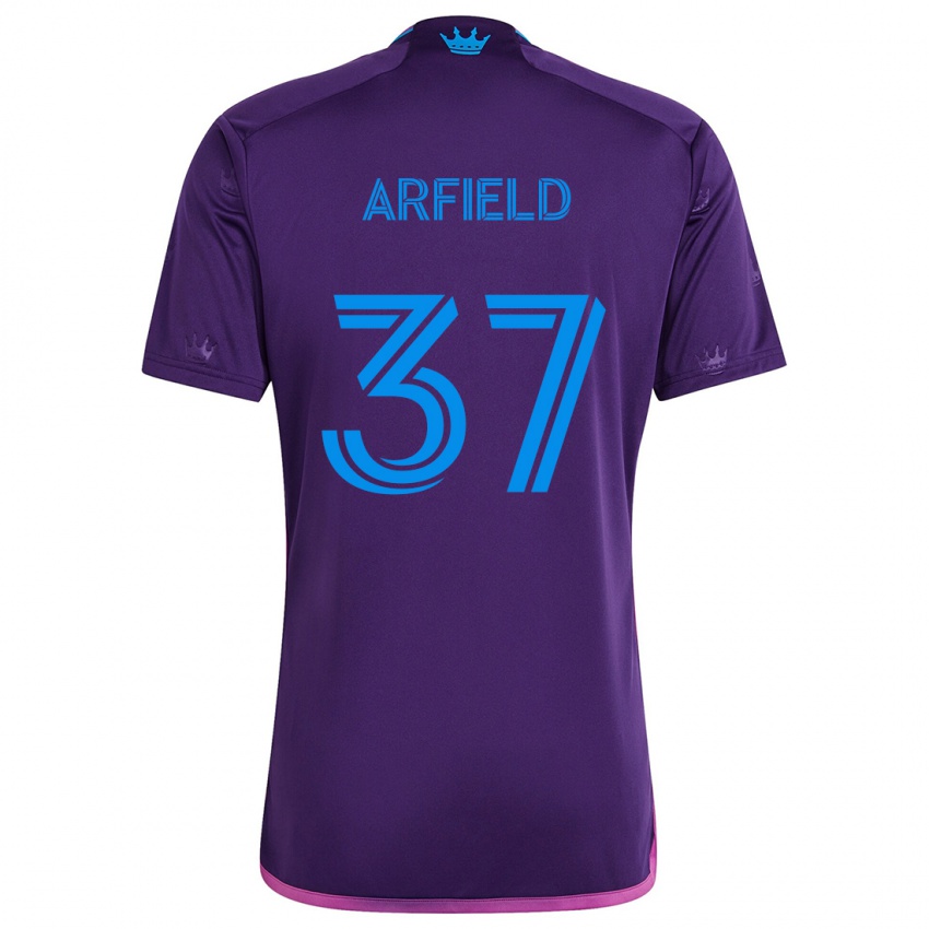 Hombre Camiseta Scott Arfield #37 Azul Morado 2ª Equipación 2024/25 La Camisa México