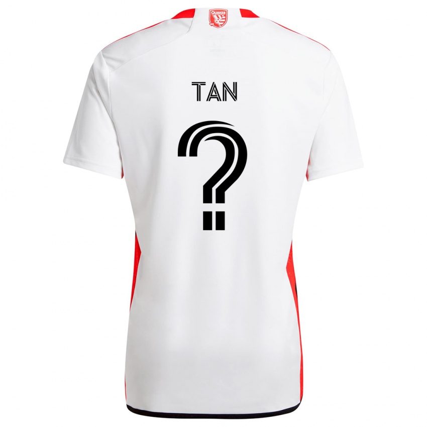 Hombre Camiseta Oliver Tan #0 Blanco Rojo 2ª Equipación 2024/25 La Camisa México