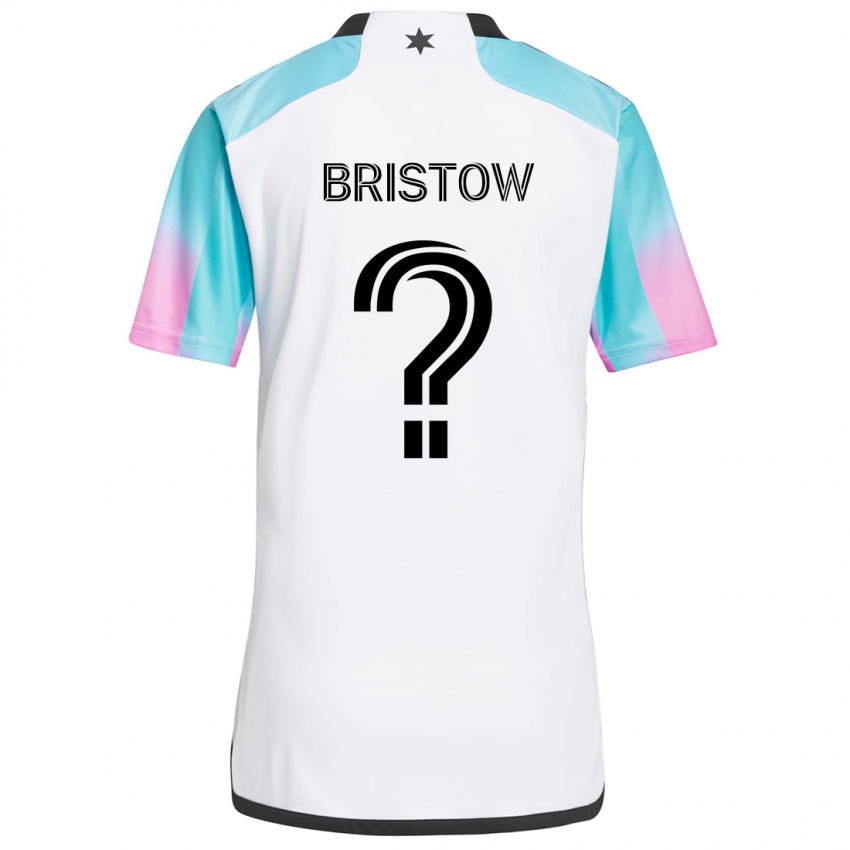 Hombre Camiseta Ethan Bristow #0 Blanco Azul Negro 2ª Equipación 2024/25 La Camisa México