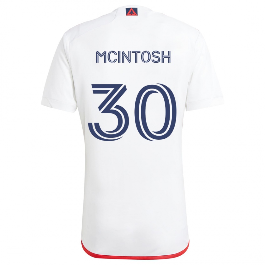 Hombre Camiseta Damario Mcintosh #30 Blanco Rojo 2ª Equipación 2024/25 La Camisa México