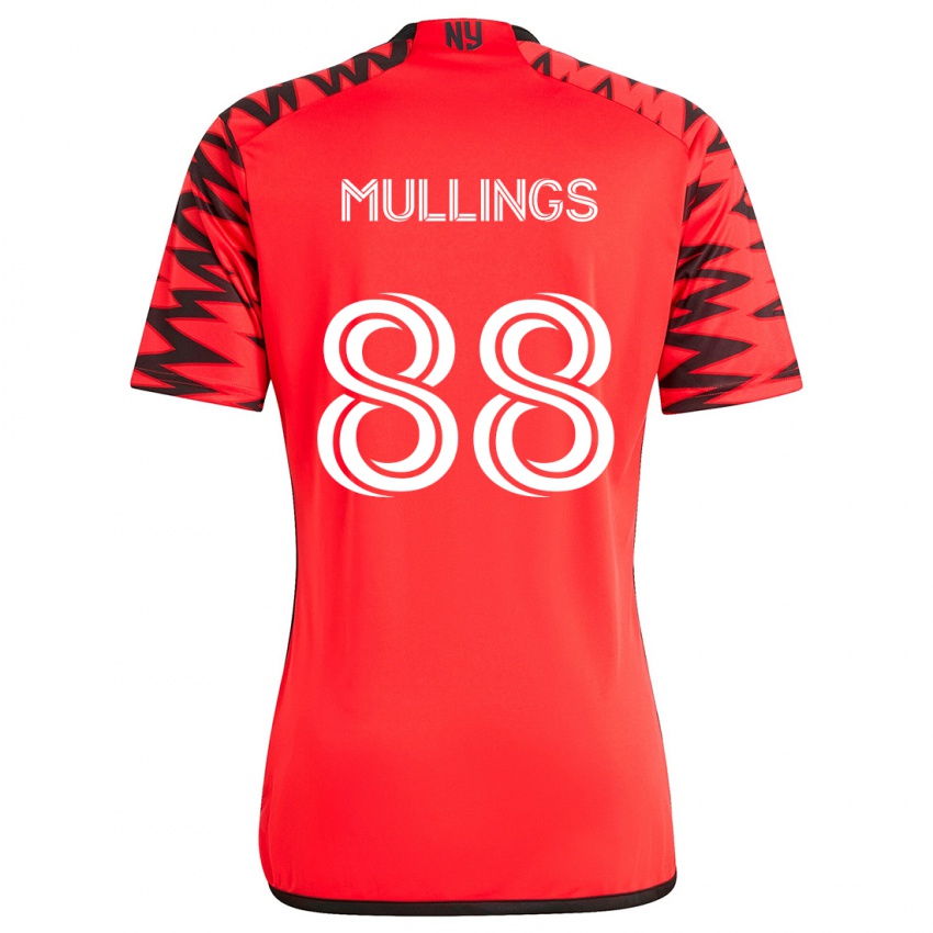 Hombre Camiseta O'vonte Mullings #88 Rojo Negro Blanco 2ª Equipación 2024/25 La Camisa México