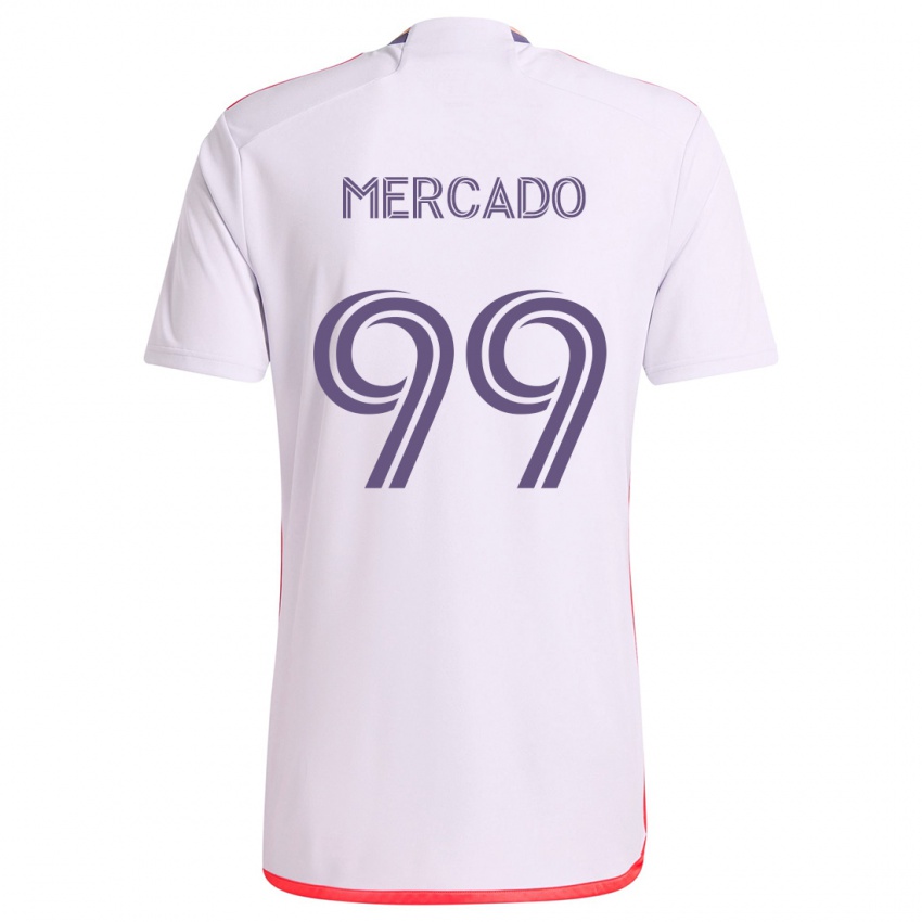 Hombre Camiseta Carlos Mercado #99 Blanco Rojo Púrpura 2ª Equipación 2024/25 La Camisa México