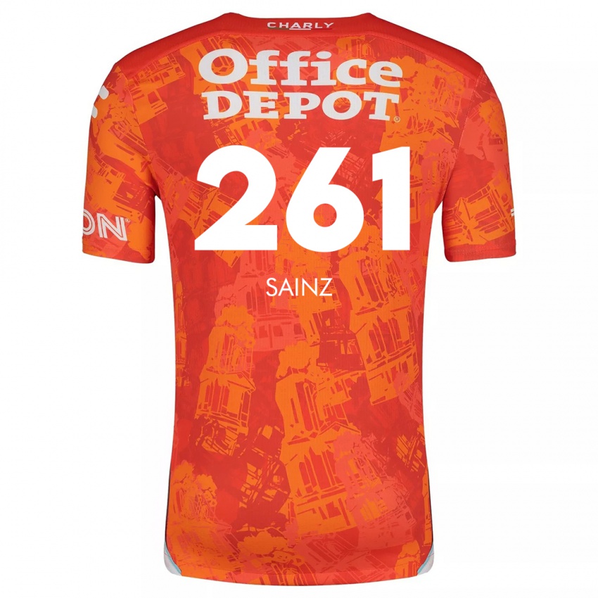 Hombre Camiseta Diego Sáinz #261 Naranja Blanco 2ª Equipación 2024/25 La Camisa México