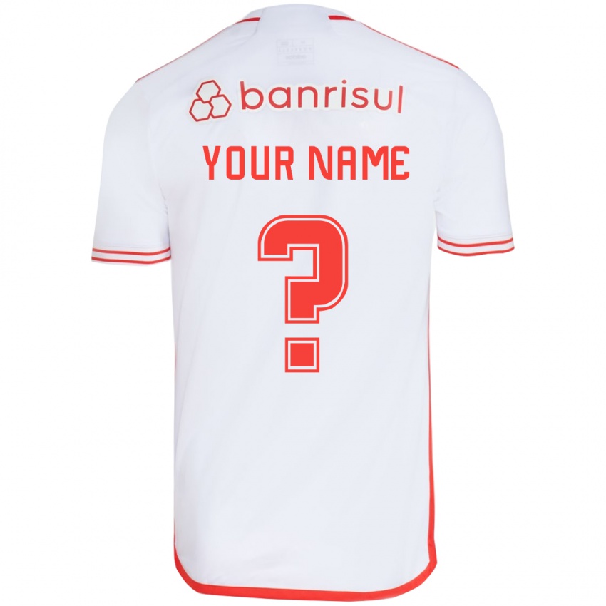 Hombre Camiseta Su Nombre #0 Blanco Rojo 2ª Equipación 2024/25 La Camisa México