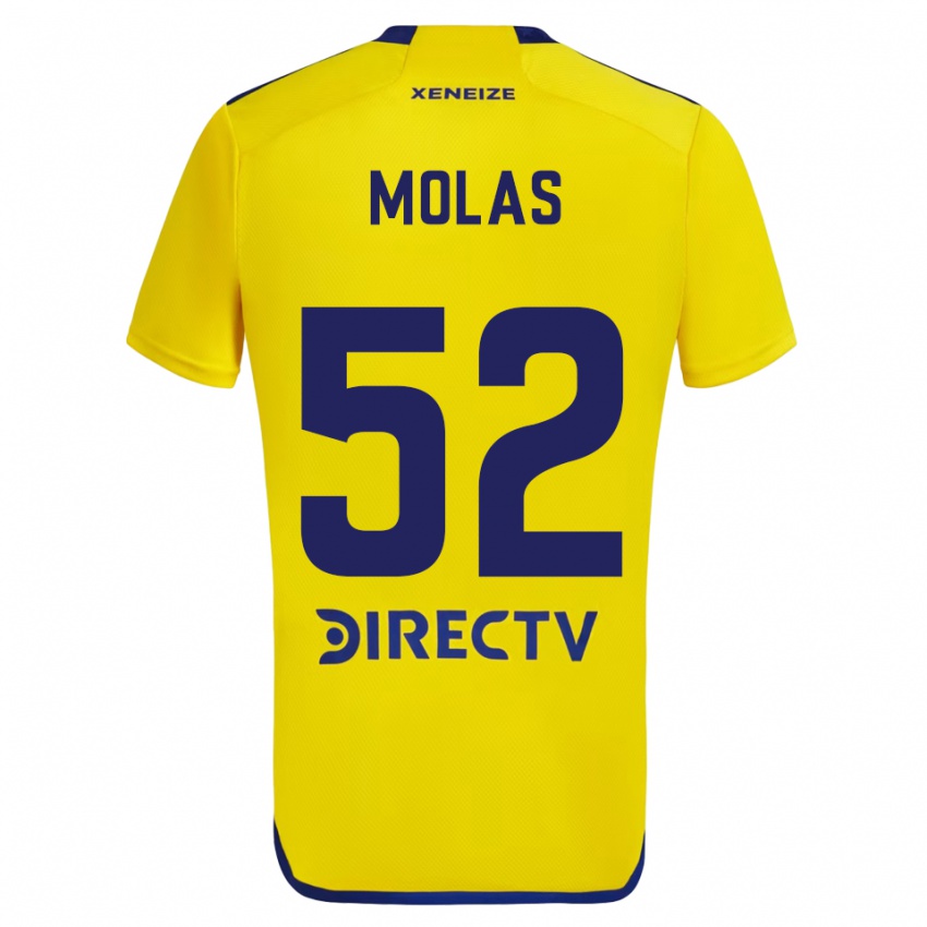 Hombre Camiseta Walter Molas #52 Amarillo Azul 2ª Equipación 2024/25 La Camisa México