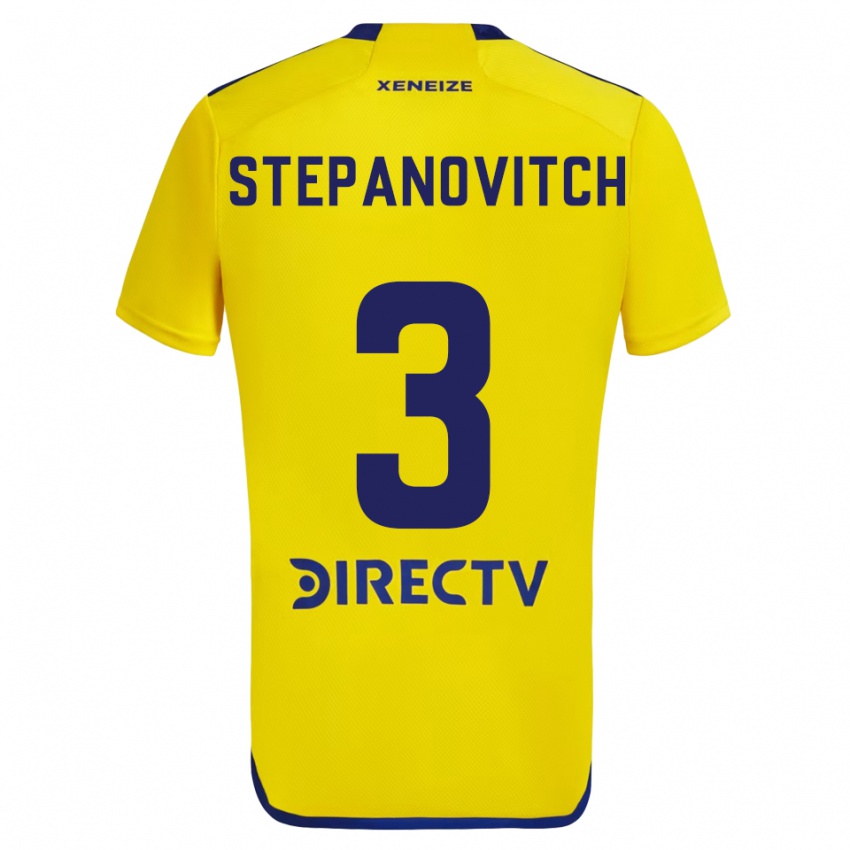 Hombre Camiseta Nicolás Stepanovitch #3 Amarillo Azul 2ª Equipación 2024/25 La Camisa México