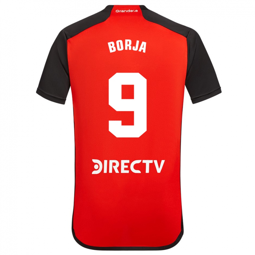 Hombre Camiseta Miguel Borja #9 Rojo Negro Blanco 2ª Equipación 2024/25 La Camisa México