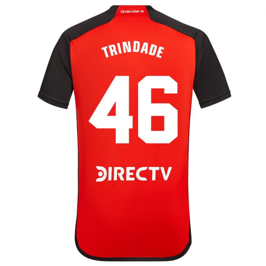 Hombre Camiseta Gonzalo Trindade #46 Rojo Negro Blanco 2ª Equipación 2024/25 La Camisa México