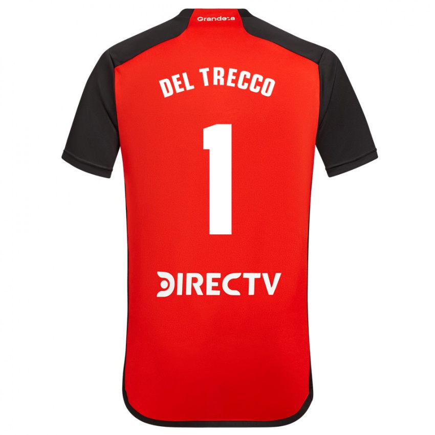 Hombre Camiseta Martina Del Trecco #1 Rojo Negro Blanco 2ª Equipación 2024/25 La Camisa México