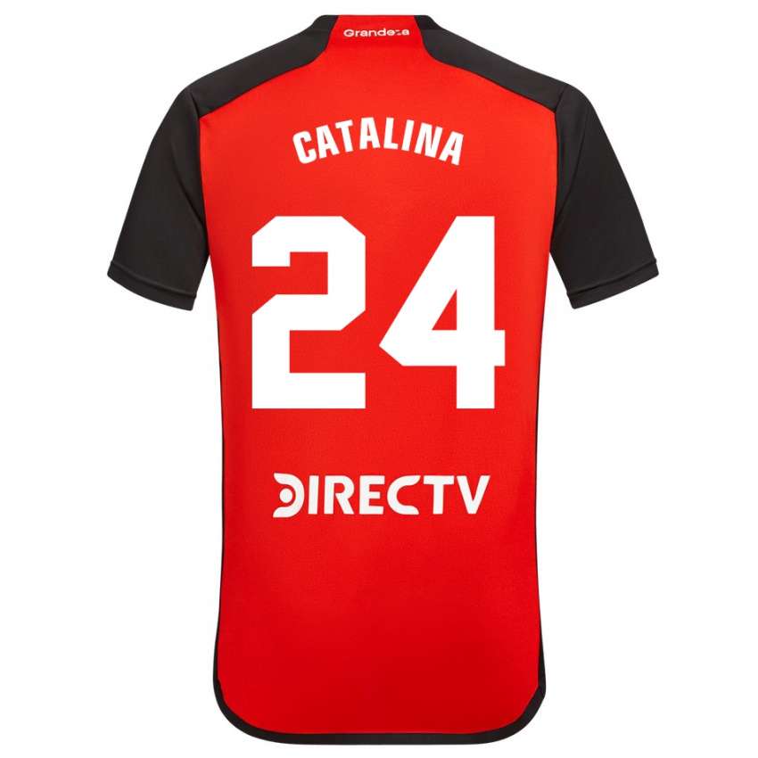 Hombre Camiseta Catalina Julia Primo #24 Rojo Negro Blanco 2ª Equipación 2024/25 La Camisa México