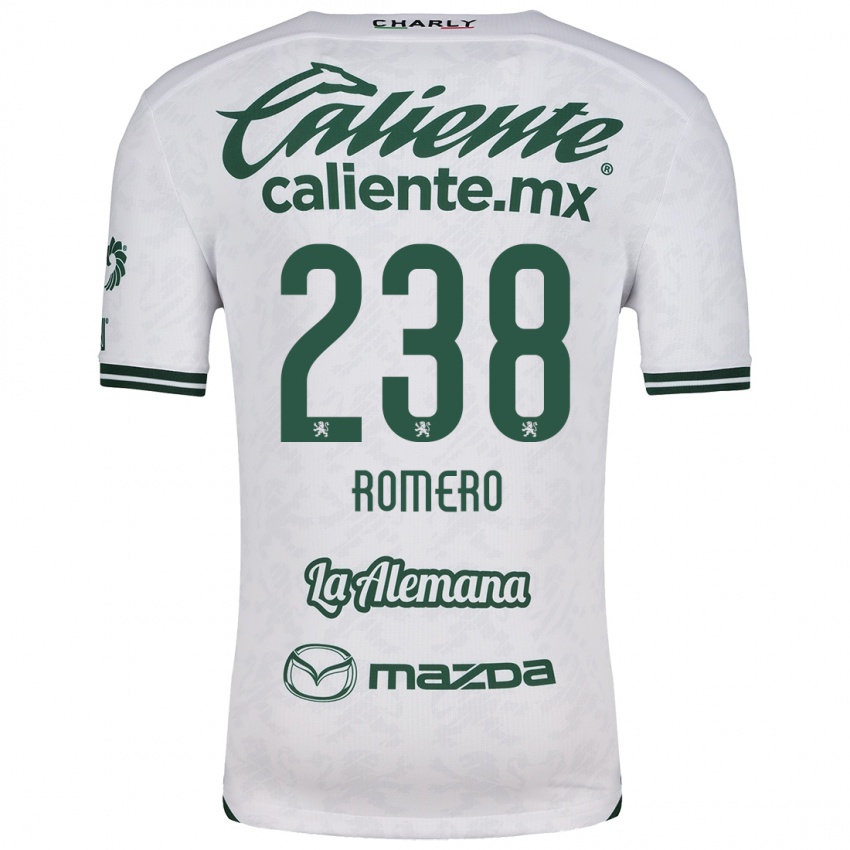 Hombre Camiseta Paulo Romero #238 Blanco Verde 2ª Equipación 2024/25 La Camisa México