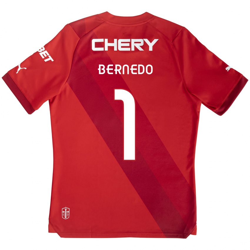 Hombre Camiseta Vicente Bernedo #1 Rojo Blanco 2ª Equipación 2024/25 La Camisa México