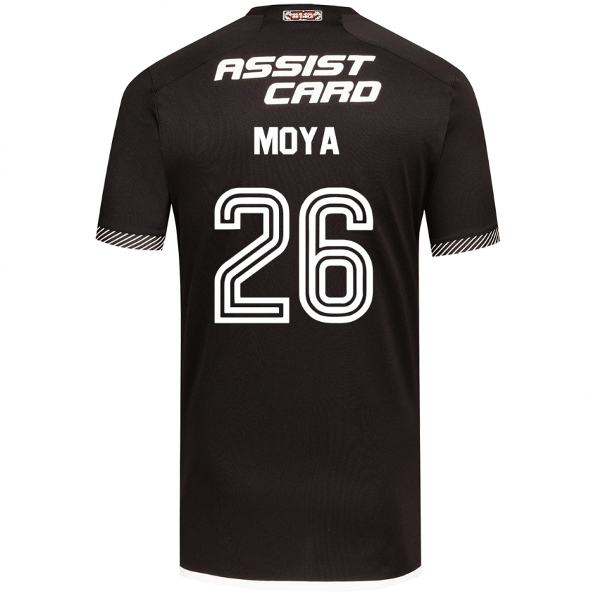 Hombre Camiseta Matías Moya #26 Blanco Negro 2ª Equipación 2024/25 La Camisa México