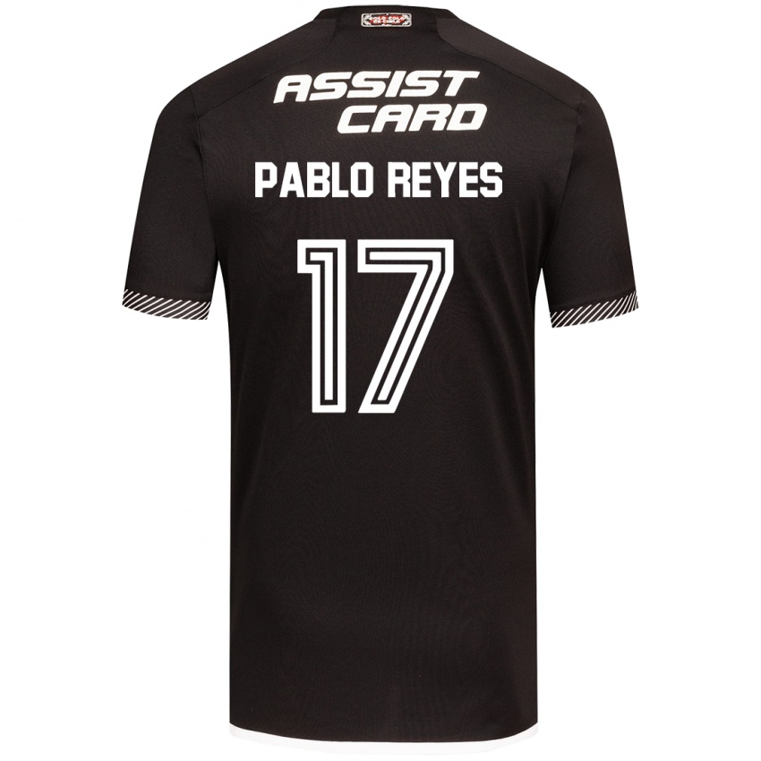 Hombre Camiseta Juan Pablo Reyes #17 Blanco Negro 2ª Equipación 2024/25 La Camisa México