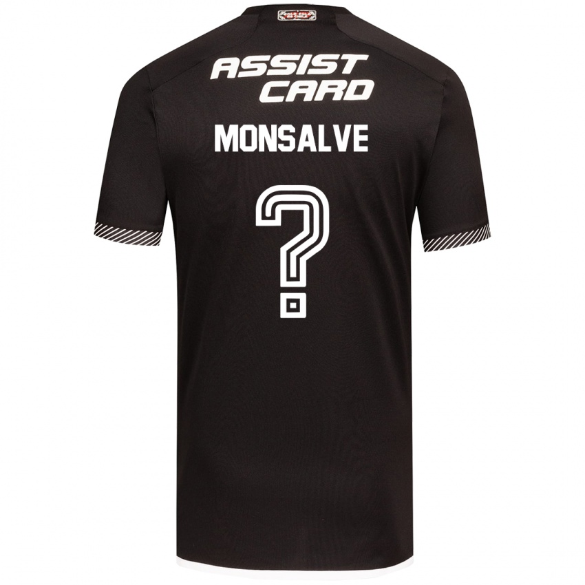 Hombre Camiseta Gaspar Monsalve #0 Blanco Negro 2ª Equipación 2024/25 La Camisa México