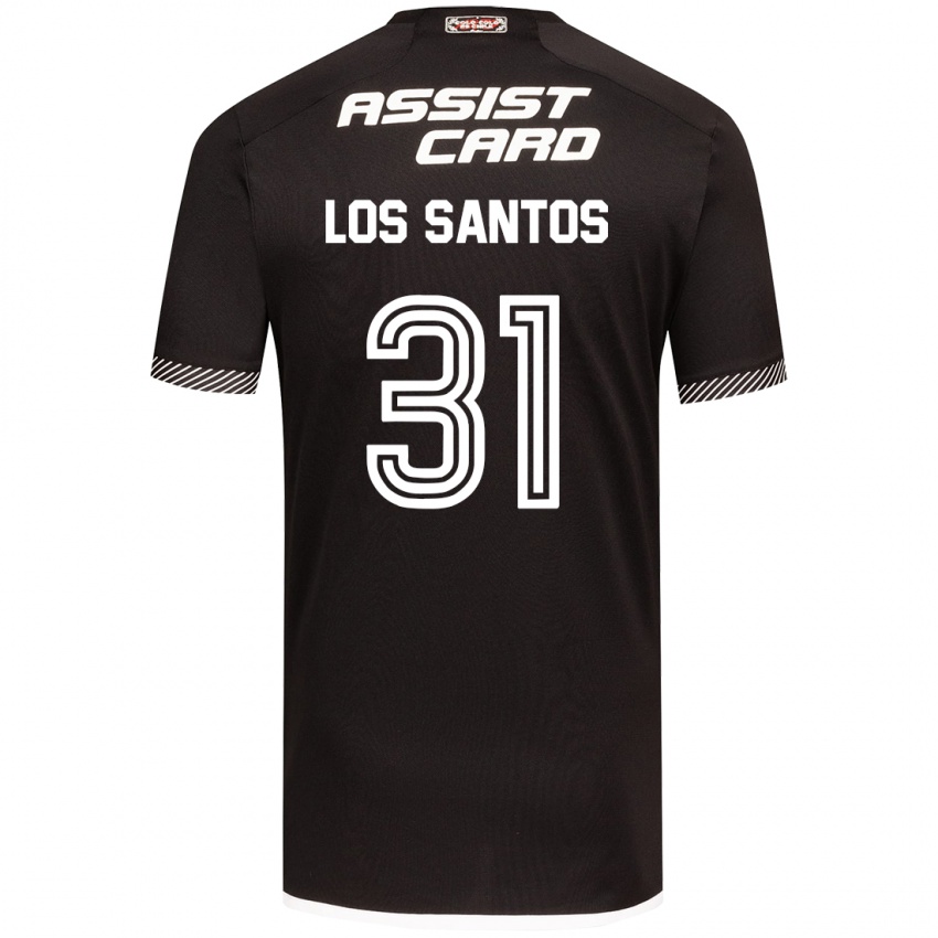 Hombre Camiseta Matías De Los Santos #31 Blanco Negro 2ª Equipación 2024/25 La Camisa México