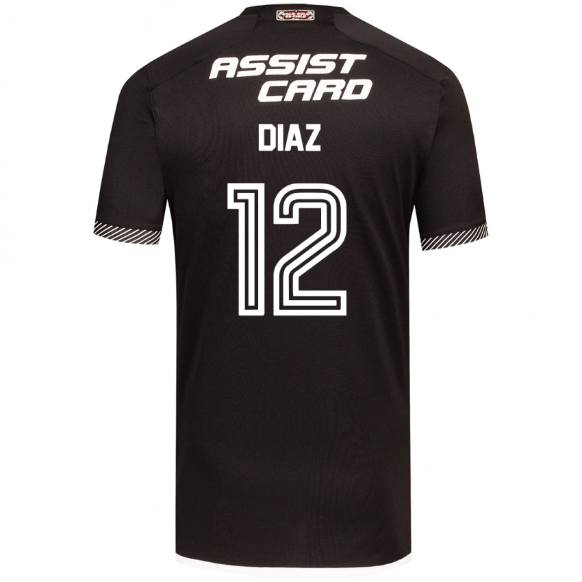 Hombre Camiseta Javiera Díaz #12 Blanco Negro 2ª Equipación 2024/25 La Camisa México