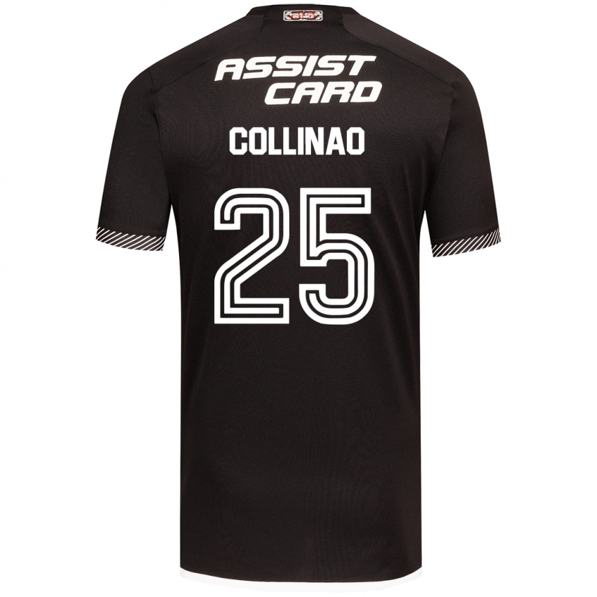 Hombre Camiseta Margarita Collinao #25 Blanco Negro 2ª Equipación 2024/25 La Camisa México