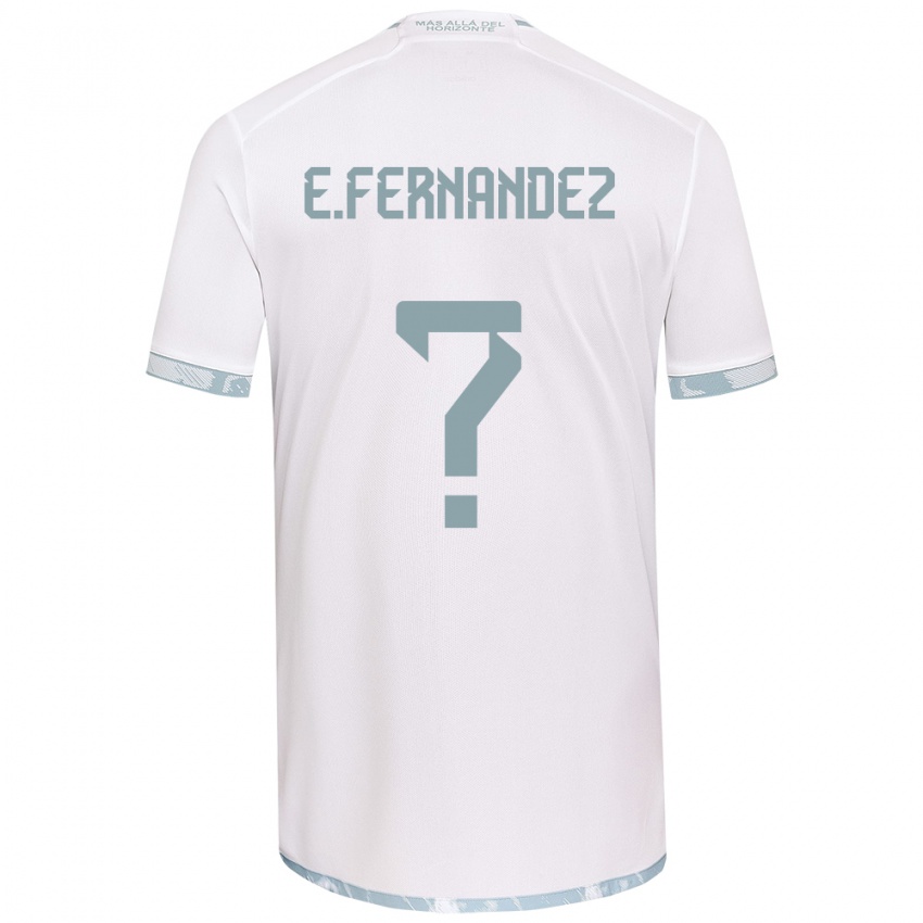 Hombre Camiseta Enzo Fernández #0 Gris Blanco 2ª Equipación 2024/25 La Camisa México