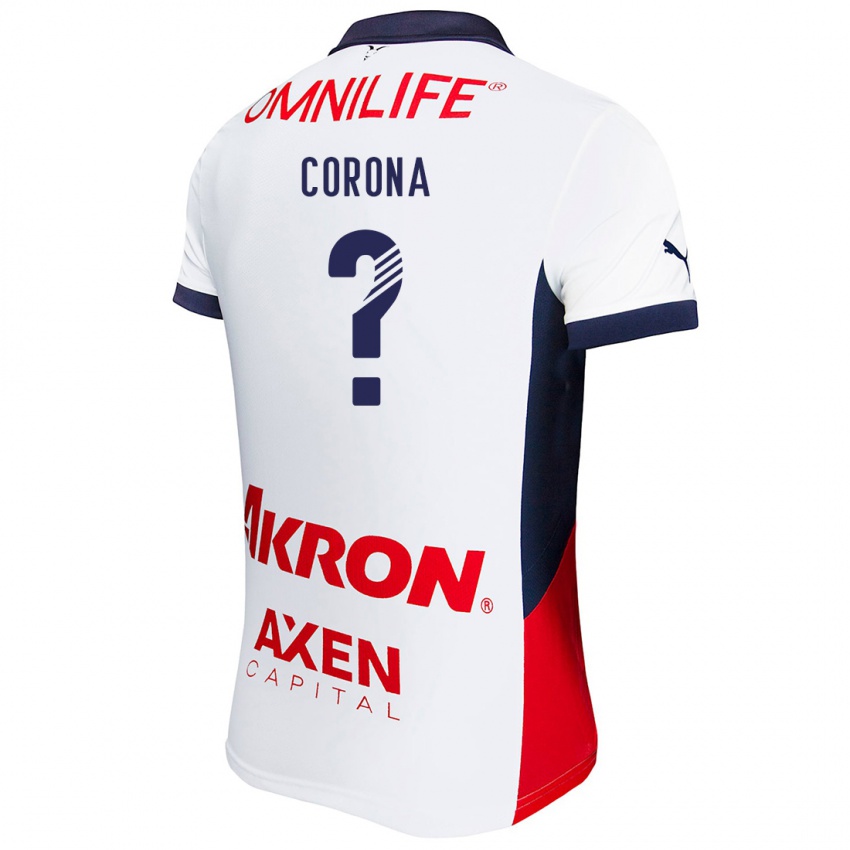 Hombre Camiseta Ever Corona #0 Blanco Rojo Azul 2ª Equipación 2024/25 La Camisa México