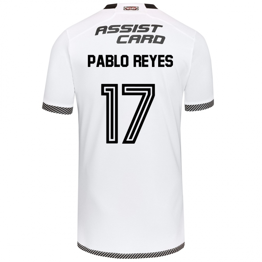 Mujer Camiseta Juan Pablo Reyes #17 Blanco Negro 1ª Equipación 2024/25 La Camisa México