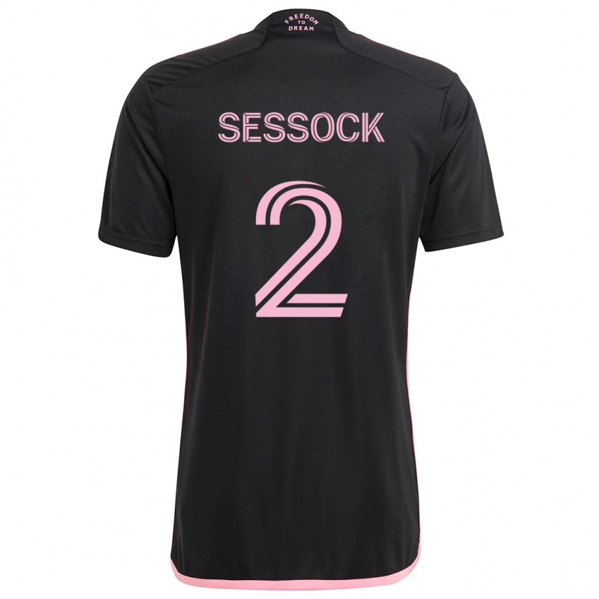 Mujer Camiseta Nykolas Sessock #2 Negro 2ª Equipación 2024/25 La Camisa México