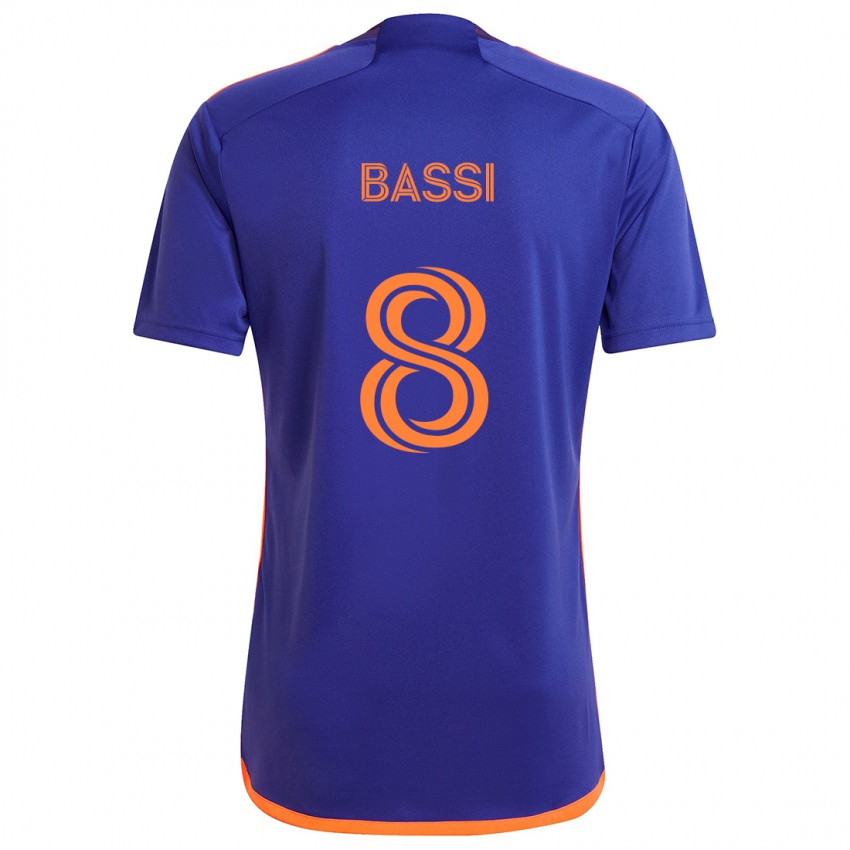 Mujer Camiseta Amine Bassi #8 Púrpura Naranja 2ª Equipación 2024/25 La Camisa México