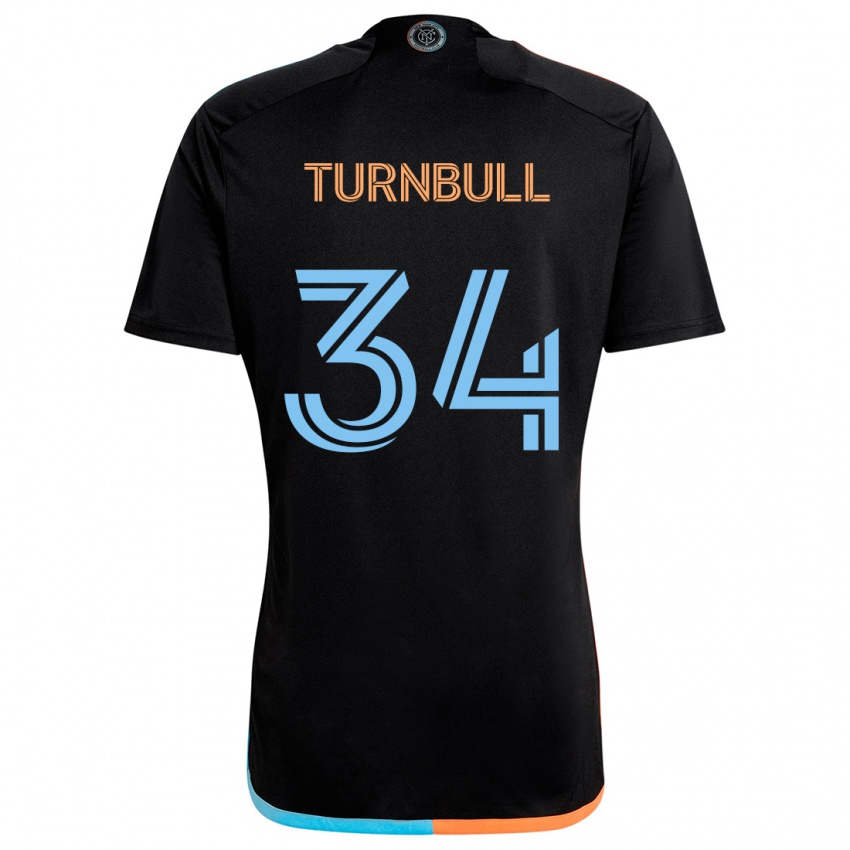 Mujer Camiseta Stephen Turnbull #34 Negro Naranja Azul 2ª Equipación 2024/25 La Camisa México