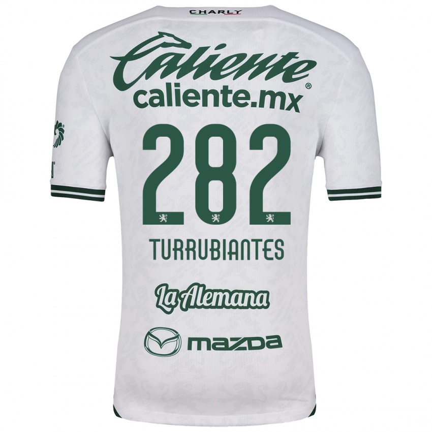 Mujer Camiseta Abdon Turrubiantes #282 Blanco Verde 2ª Equipación 2024/25 La Camisa México