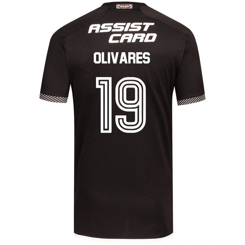 Mujer Camiseta Michelle Olivares #19 Blanco Negro 2ª Equipación 2024/25 La Camisa México