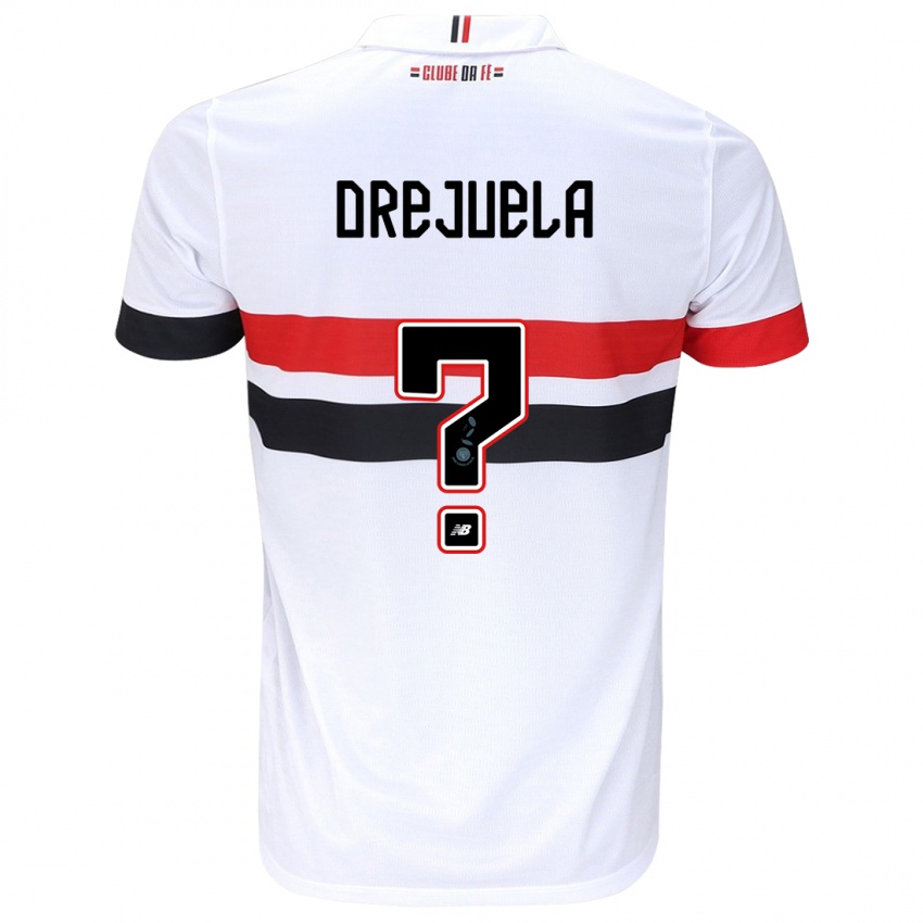 Niño Camiseta Luis Orejuela #0 Blanco Rojo Negro 1ª Equipación 2024/25 La Camisa México