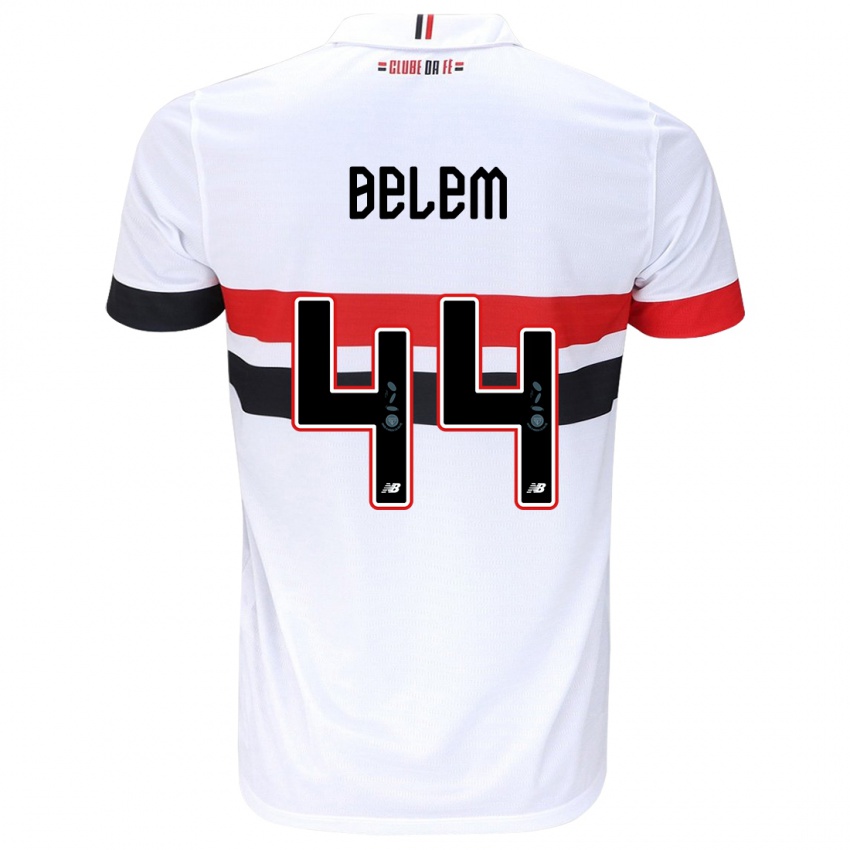 Niño Camiseta Matheus Belém #44 Blanco Rojo Negro 1ª Equipación 2024/25 La Camisa México